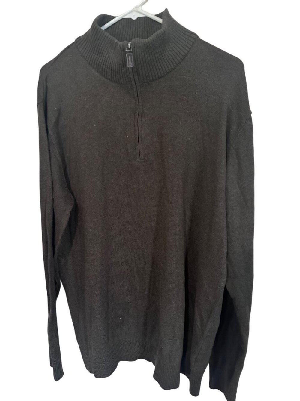 Tricots St Raphael green quarter zip sweater size L